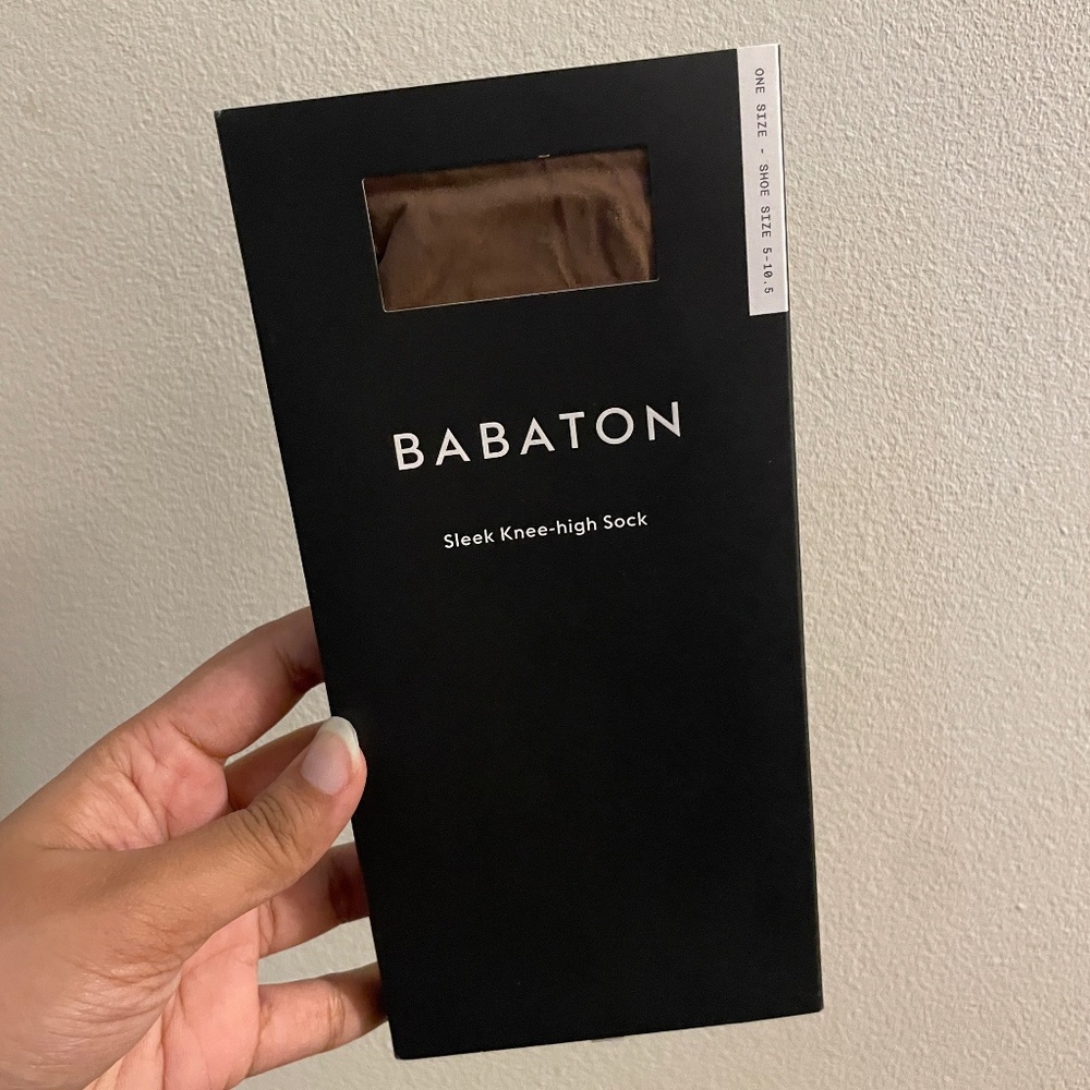 Babaton Sleek Knee High Sock (Brown) - BNWT
